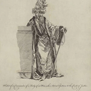 Habit of a Commander of a Body of 100 Men who act as Tipstaves to the Courts of Justice (engraving)
