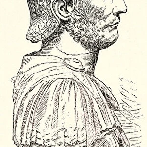 Hannibal, illustration from History of Rome by Victor Duruy, published 1884 (digitally enhanced image)