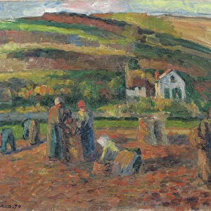 The Harvest of Potatoes, Pontoise, 1874 (oil on canvas)