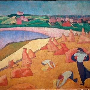 Harvest Time by the Sea, 1891 (Oil on canvas)