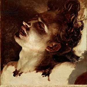 Head of a dead young man Painting by Jean Louis Theodore Gericault (1791-1824