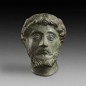 Head of male with inlaid eyes Marcus Aurelius (bronze)