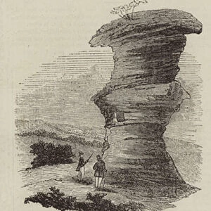The Hemlock Stone, Bramcote Hills (engraving)
