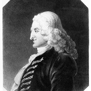 Henry Fielding (1707-54) engraved by Samuel Freeman (1773-1857) (engraving) (b&w photo)