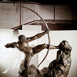 Heracles the archer. 1909 (gilded bronze sculpture)