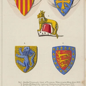 Heraldry, Shields and Crest (colour litho)