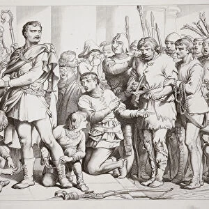 How Hereward played the potter and cheated the King, illustration from Hereward the Great