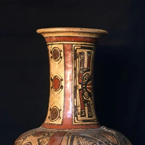 High necked jar, Early Cocle phase, 700-800 AD (ceramic)