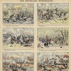 Historic battles of the Napoleonic Wars: Austerlitz (2 December 1805), Jena (14 October 1806), Auerstadt (14 October 1806), Eylau (8 February 1807), Friedland (14 June 1807), Saragossa (20 February 1809), Regensburg (13 April 1809)