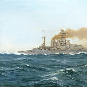 HMS Hood, 1919 (oil on canvas)