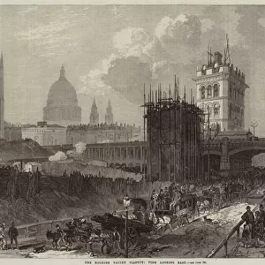 The Holborn Valley Viaduct, View looking East (engraving)