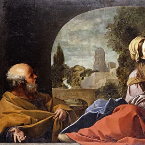The Holy Family, (oil on canvas)