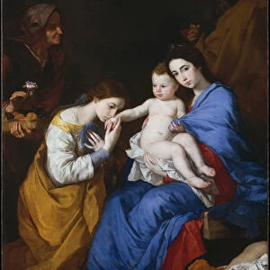 The Holy Family with Saints Anne and Catherine of Alexandria, 1648 (oil on canvas)