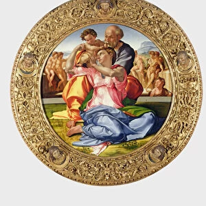 Holy Family with St. John (Doni Tondo), 1504-05 (oil on panel) (see also 156576)