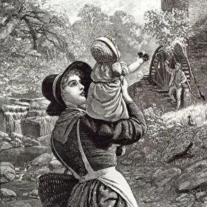 Home from Market, from Leisure Hour, 1888 (engraving)
