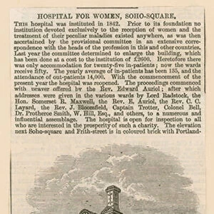 Hospital for Women, Soho Square (engraving)