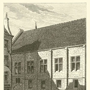 Hotel du Chevalier du Guet, ayant servi de mairie au 4e arrondissement jusqu en 1860, demoli vers 1864 (engraving)