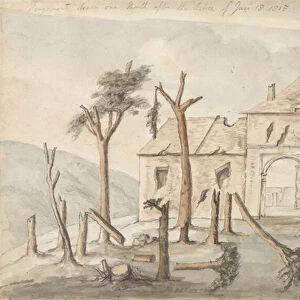 Hougoumont drawn one month after the Action of June 18 1815