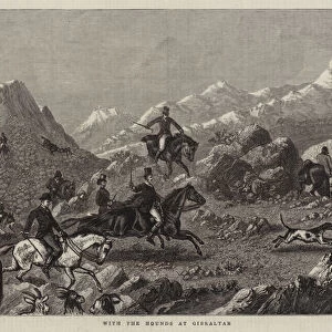 With the Hounds at Gibraltar (engraving)