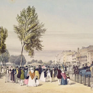 Hyde Park: near Grosvenor Gate, 1842 (litho)