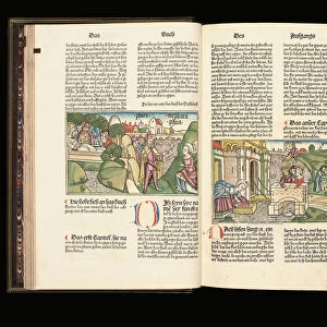 Illuminated copy of the 9th edition of the Bible in German, Anton Koberger, Nuremberg