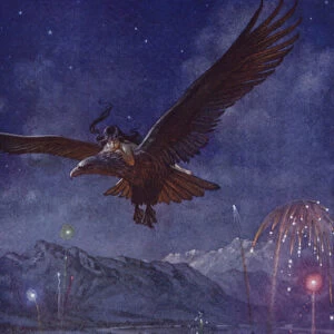 Illustration for Child of the Air by M H Spielmann (colour litho)