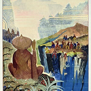 Illustration for Kim by Rudyard Kipling, published 1930