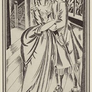 Illustration for Moll Flanders by Daniel Defoe (litho)