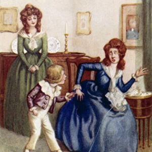 Illustration for Pride and Prejudice by Jane Austen (colour litho)