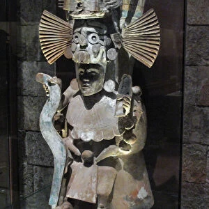 Incense burner in the form of the god Tlaloc, Tlahuac, Late Postclassic period, c
