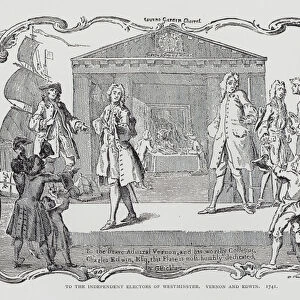 To the Independent Electors of Westminster. Vernon and Edwin, satire on constituency of Westminster in the 1741 general election (engraving)