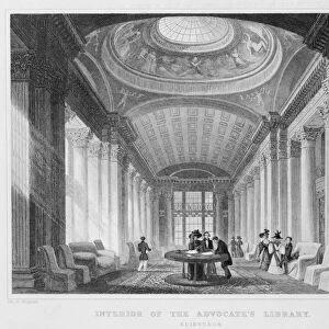 Interior of the Advocates Library, Edinburgh, engraved by William Watkins, 1831