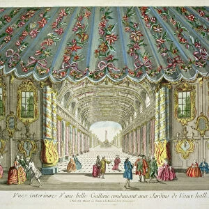 Interior of a Gallery Leading to Vauxhall Gardens (engraving)