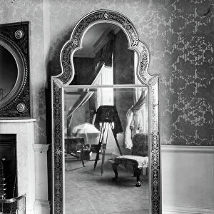 Interior at Hornby Castle, Yorkshire, from England's Lost Houses by Giles Worsley (1961-2006) published 2002 (b/w photo)