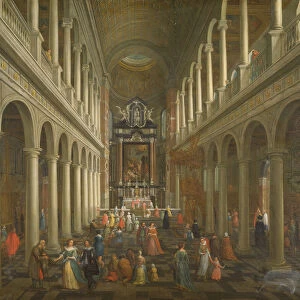The Interior of the Jesuit Church, Antwerp (oil on canvas)