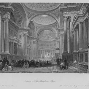 Interior of the Madeleine, Paris (engraving)