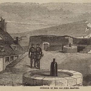 Interior of the Old Fort, Seaford (engraving)