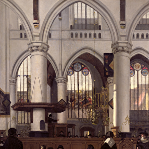 The Interior of Oude Kerk, Amsterdam, c. 1660 (oil on canvas)