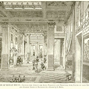 Interior of Roman House (engraving)