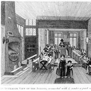 An Interior View of the School published by R. Wilkinson of 125 Fenchurch St. London