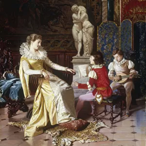 Isabella Orsini listening to the Sons of the Tasso, c. 1897 (oil on canvas)