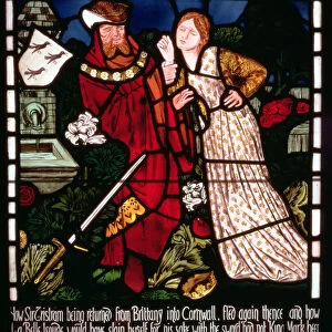 Isolde the Fair attempts to kill herself, from The Story of Tristan and Isolde