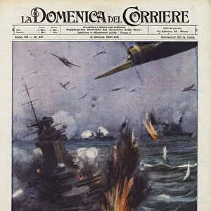 The Italian victory in the Mediterranean (colour litho)