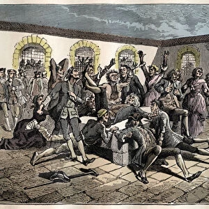 Jansenist convulsionary (or Saint Medard) (Works of convulsions) in the 18th century