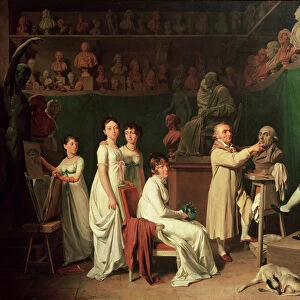 Jean Antoine Houdon (1741-1828) Sculpting the Bust of Pierre Simon (1749-1827) Marquis