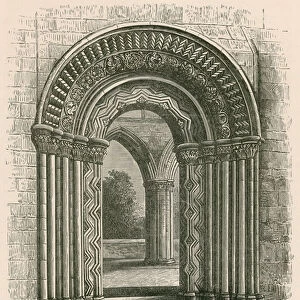 Jedburgh Abbey, New South Doorway (engraving)