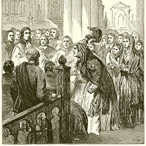 Jenny Geddes Hurls the Stool at the Head of the Surpliced Dean (engraving)
