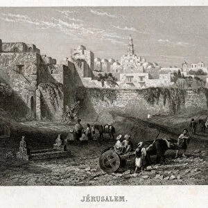 Jerusalem, Israel. (engraving, ca. 1840)
