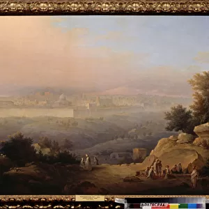 Jerusalem (Israel) (Jerusalem) - Peinture de Maxim Nikiphorovich Vorobyev (Vorobiev) (1787-1855), huile sur toile, 1849, art russe, 19e siecle, paysage, classicisme - Regional Art Gallery, Volgograd (Russie)