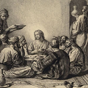 Jesus eateth with Publicans and Sinners (engraving)